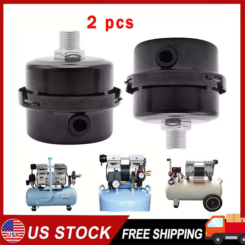 20mm 2x Air Compressor Metal Filter Intake Filter Noise Muffler Silencer 1/2″ PT