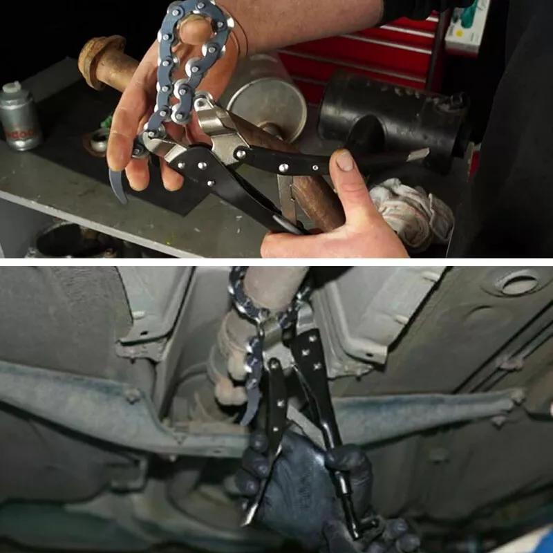 Exhaust Pipe Cutter Multi Wheel Chain Lock-grip Pliers Pipe Tube PCS Wrench Tool