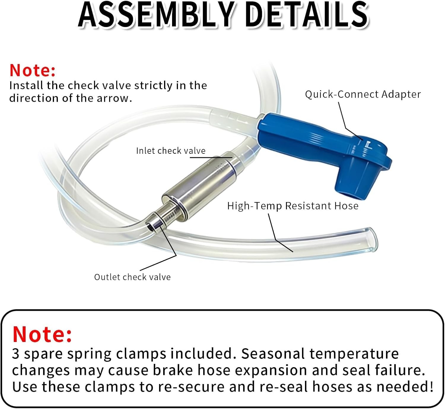 Universal Brake Bleeder Kit One Way Check Valve, 1 Pack