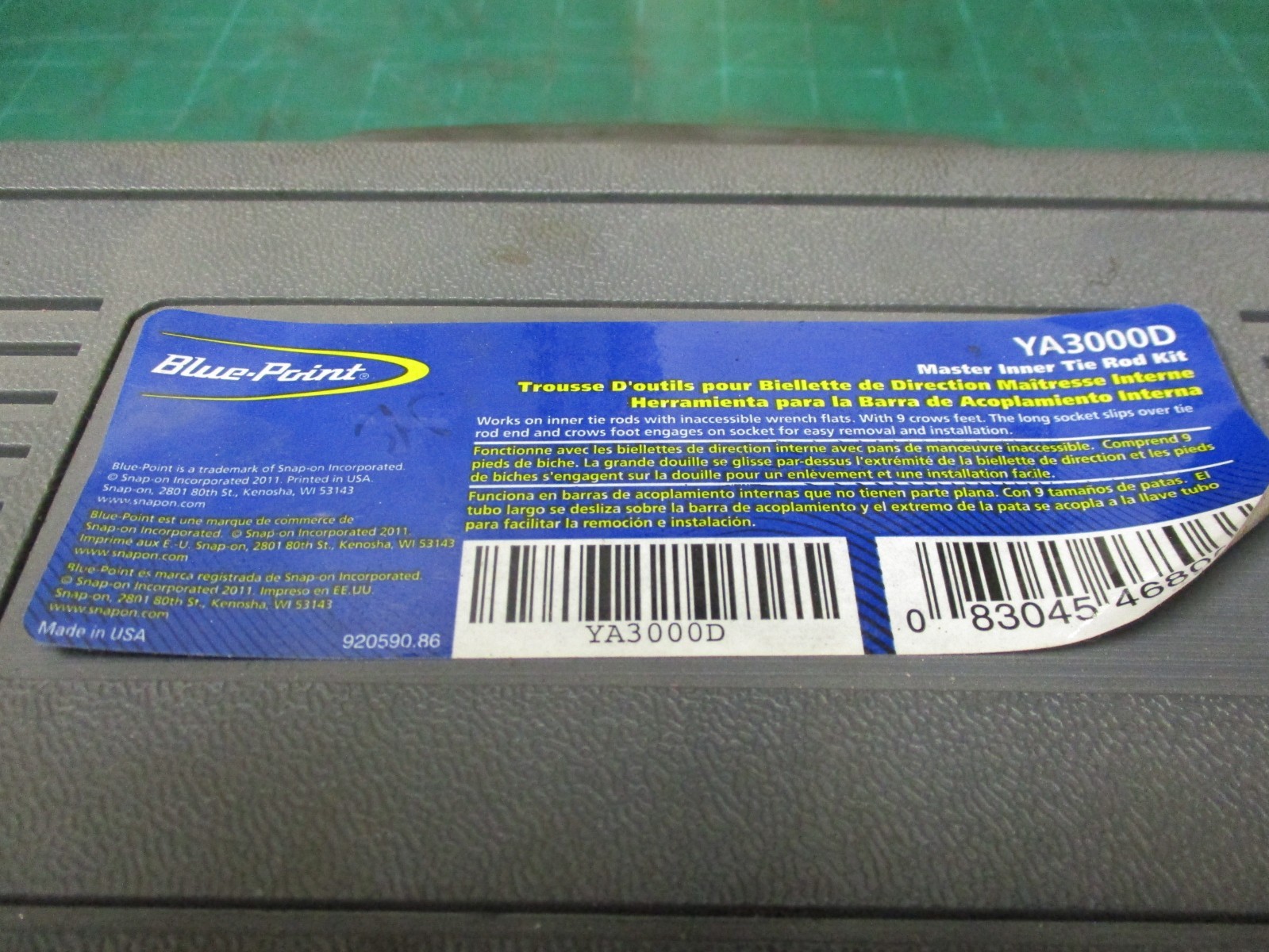 AUTOMOTIVE TOOLS * BLUE-POINT * INNER TIE ROD KIT * YA3000D