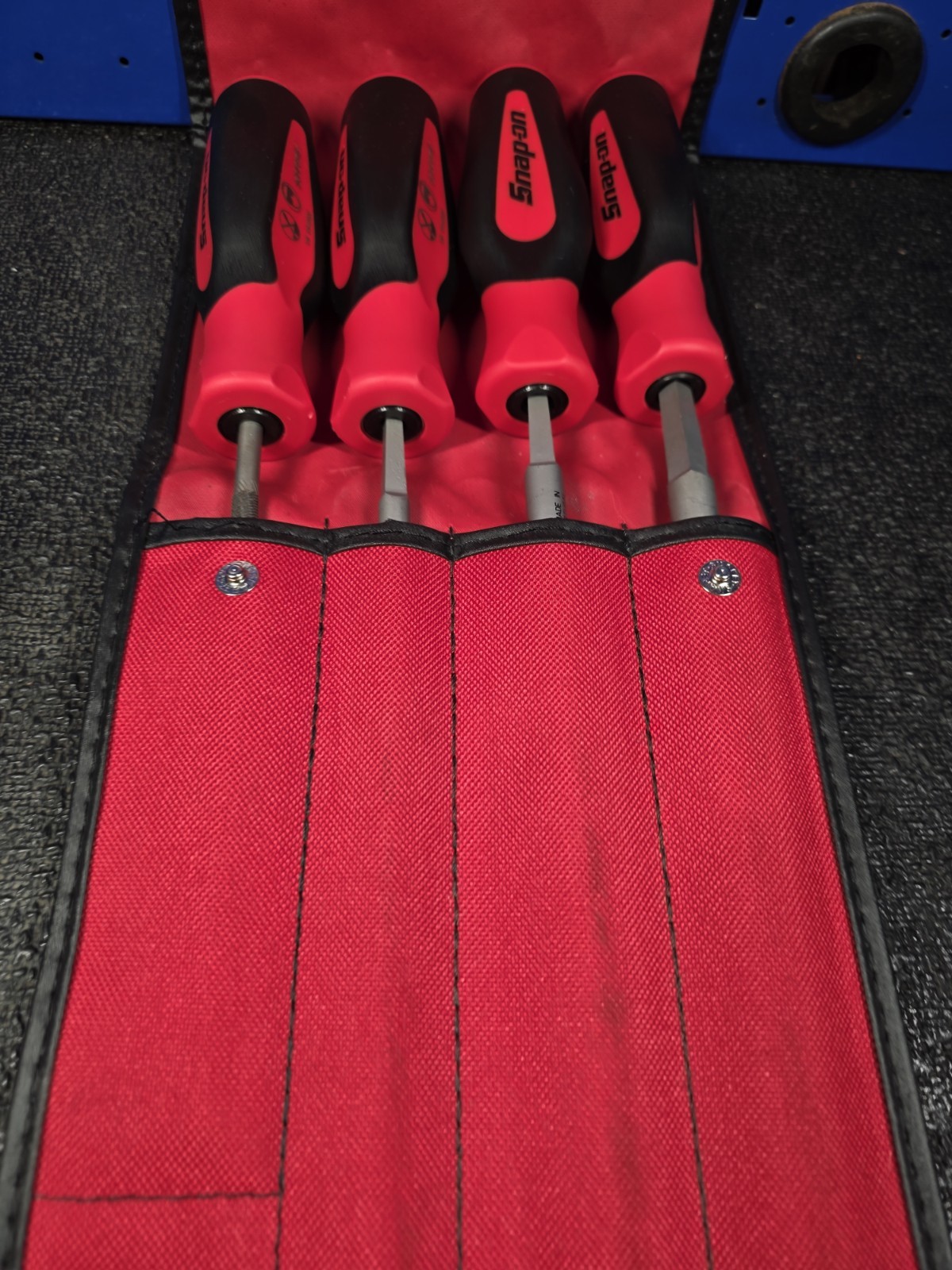 Snap-on Tools SGHBF200A 4-Piece LIGHT USE Red Handle Round File Set See Details