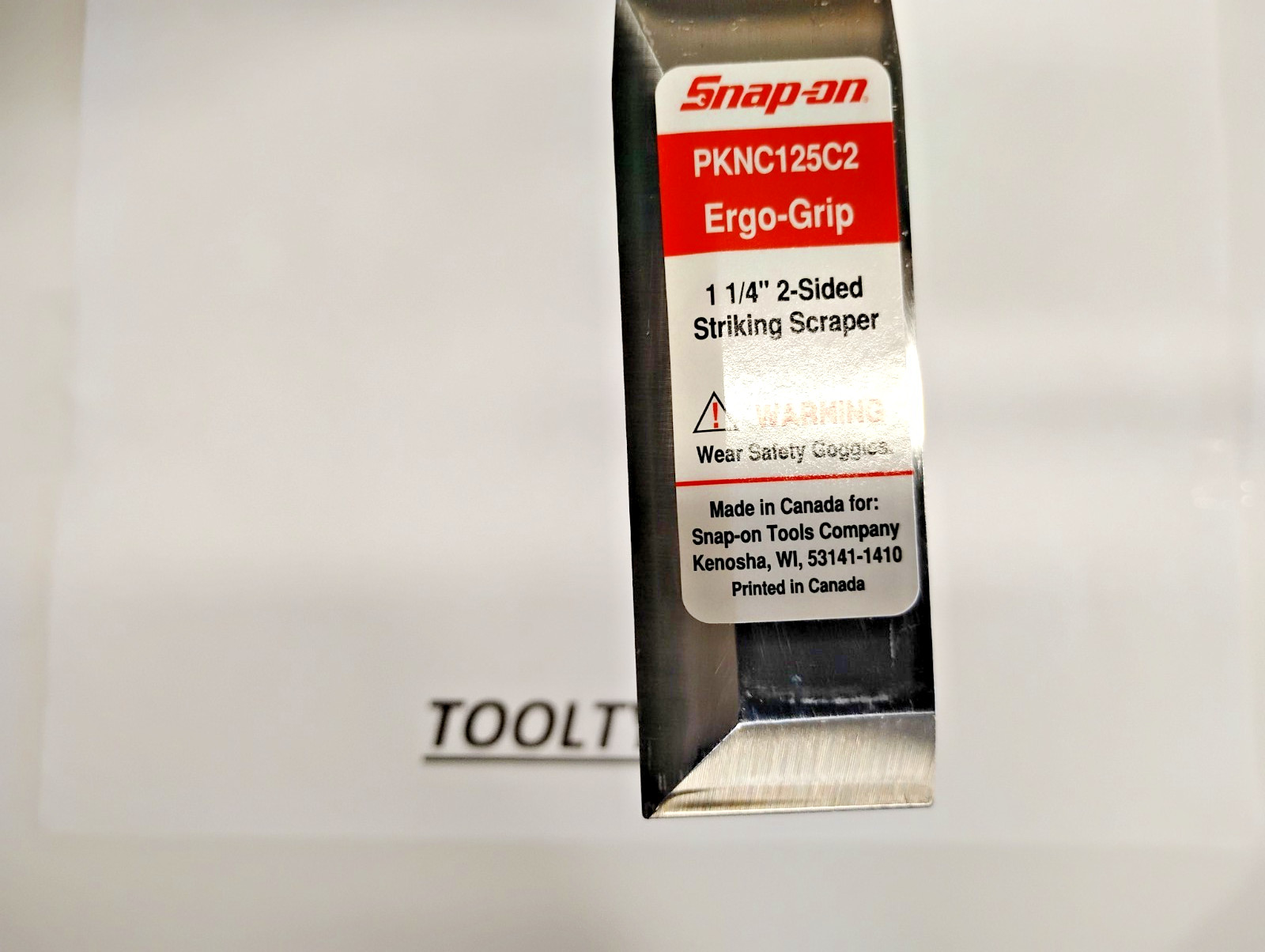 Snap-On Tools NEW Dual Bevel Edge Scraper STRIKING Style RED/BLACK PKNC125C2