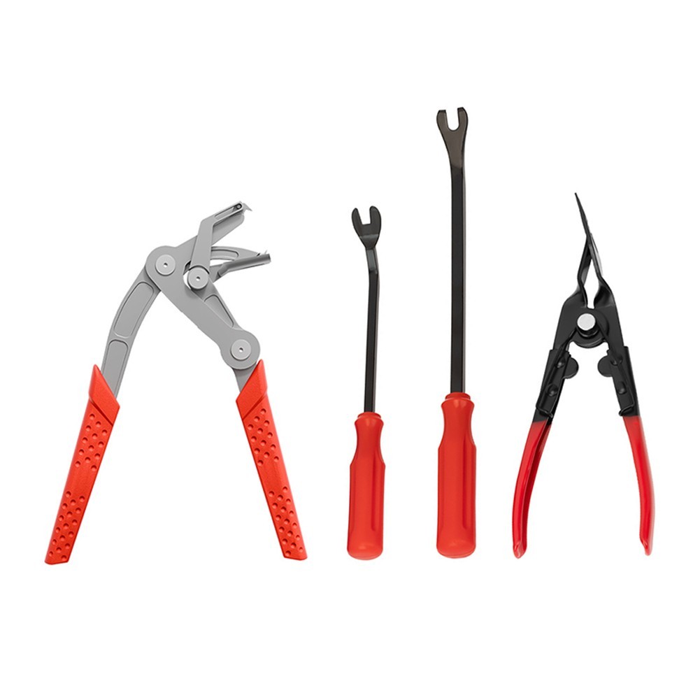 4PCS Car Plastic Clip Remover Tools Stainless Steel for Door Trunk Panels