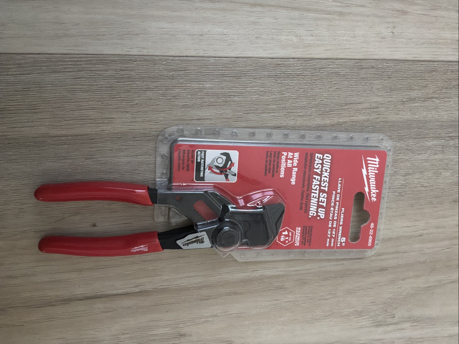 Milwaukee Tools 48-22-6905, 5″ EDC Push Button Adjustable Pliers Wrench New!