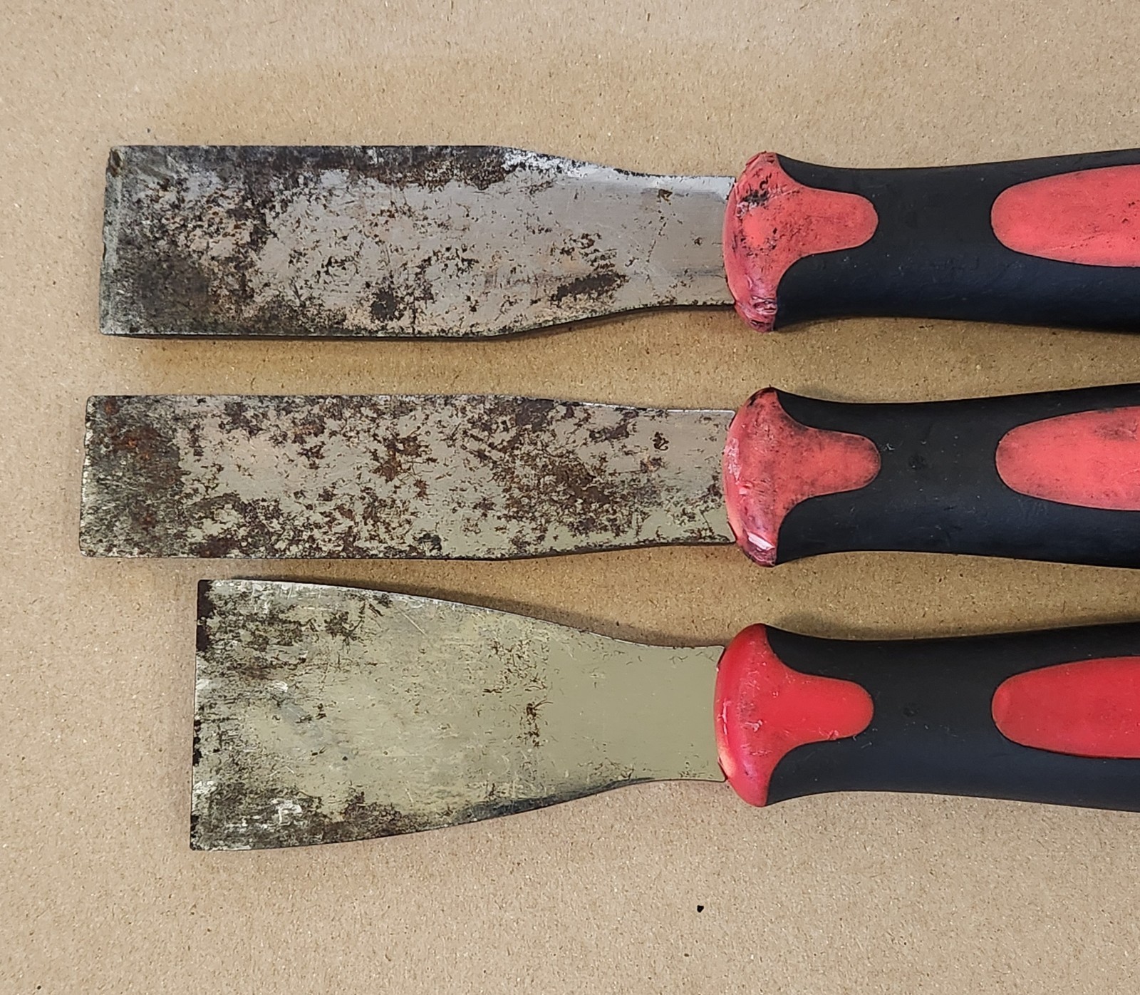 Snap On PKNC300 3 Piece Soft Grip Striking Scraper Set RED