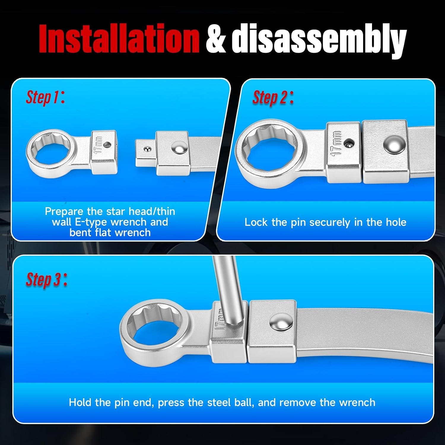 15Pcs Universal Auxiliary Idler Belt Tensioner Pulley Removal Tool Kit Serpentin