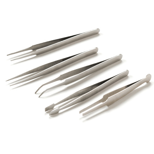Titan 5pc 4-3/4″ Precision Stainless Steel Tweezer Set #15027