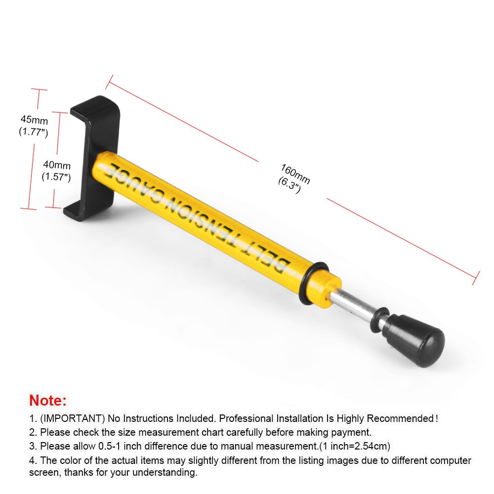 Gold Belt Tension Gauge Easy to Read Hand Tool 10 lbs Adjusting The Belt Tension