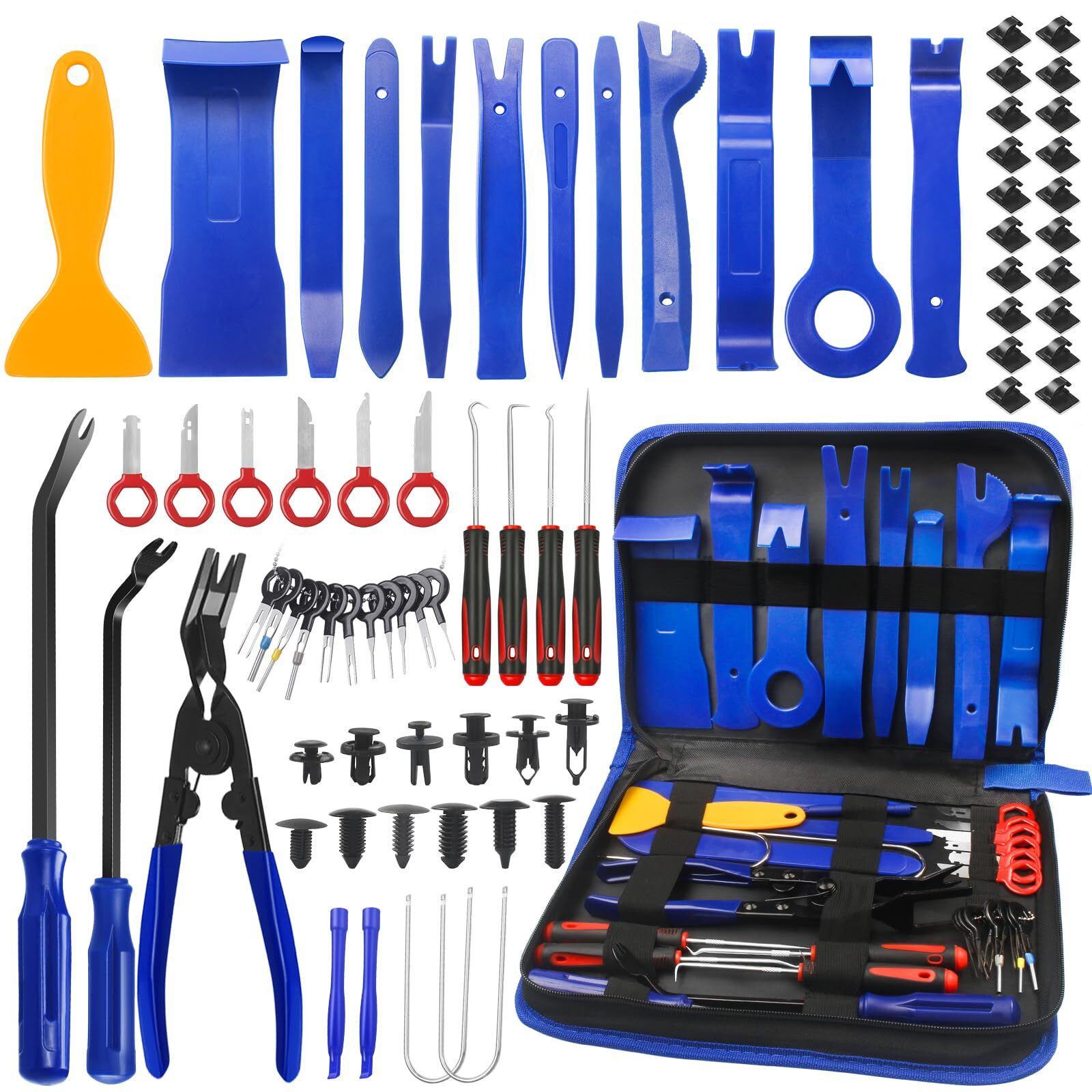 Trim Removal Tool 120pcs Car Panel Door Audio Removal Tool Kit Auto Clip Pliers