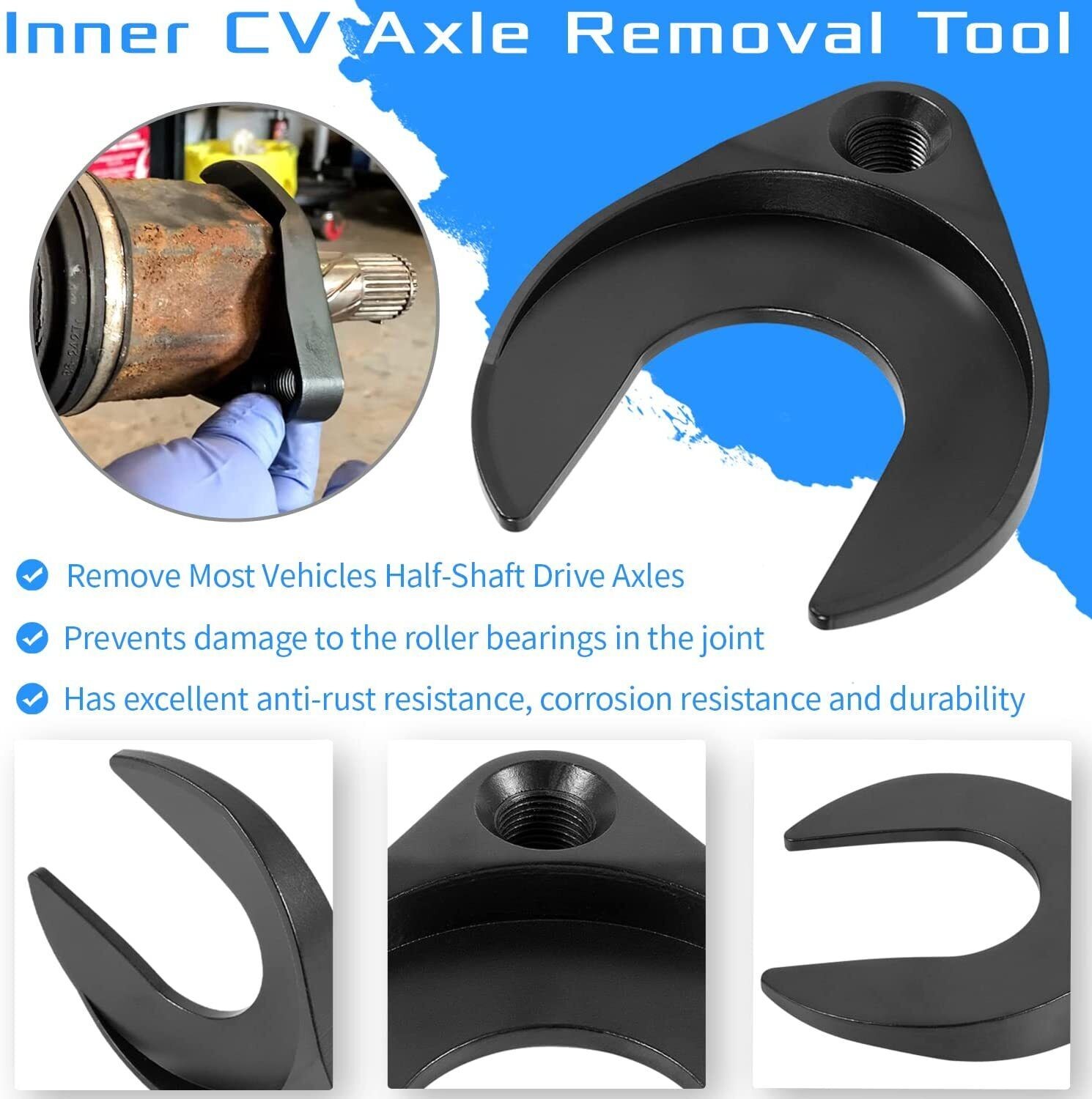 CV Axle Removal Tool 48mm with Nut Fits slide hammers with 5/8-inch x18 threads
