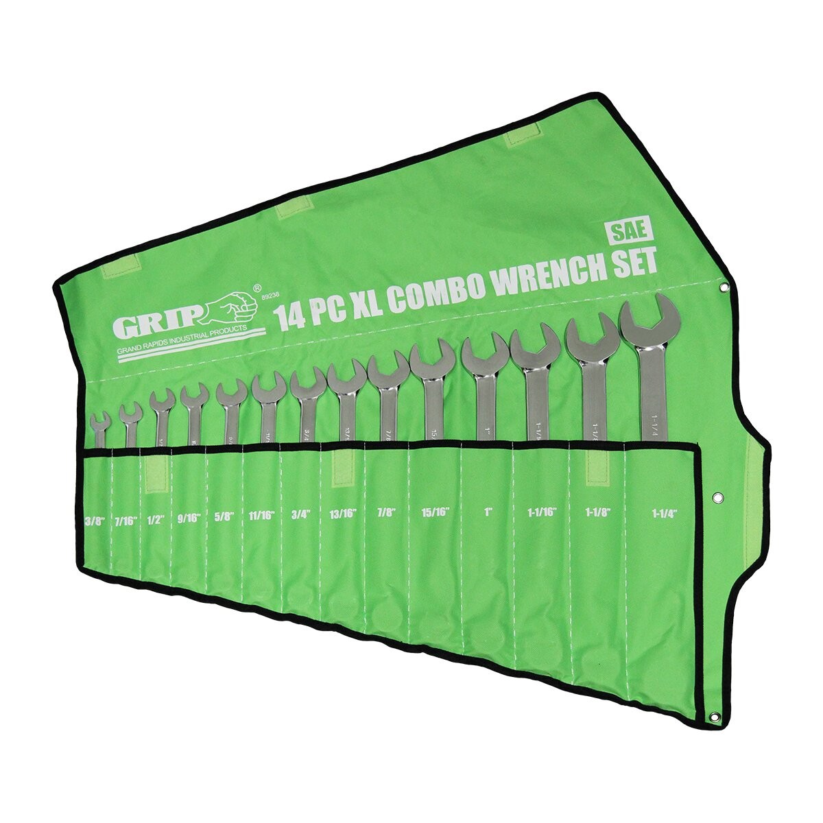 Grip On Tools 14 Piece Standard SAE X-Long Combo Wrench Set – 89238