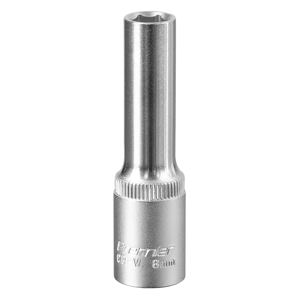 Sealey WallDrive Socket 8mm Deep 3/8″ Square Drive Chrome Vanadium Steel S3808D