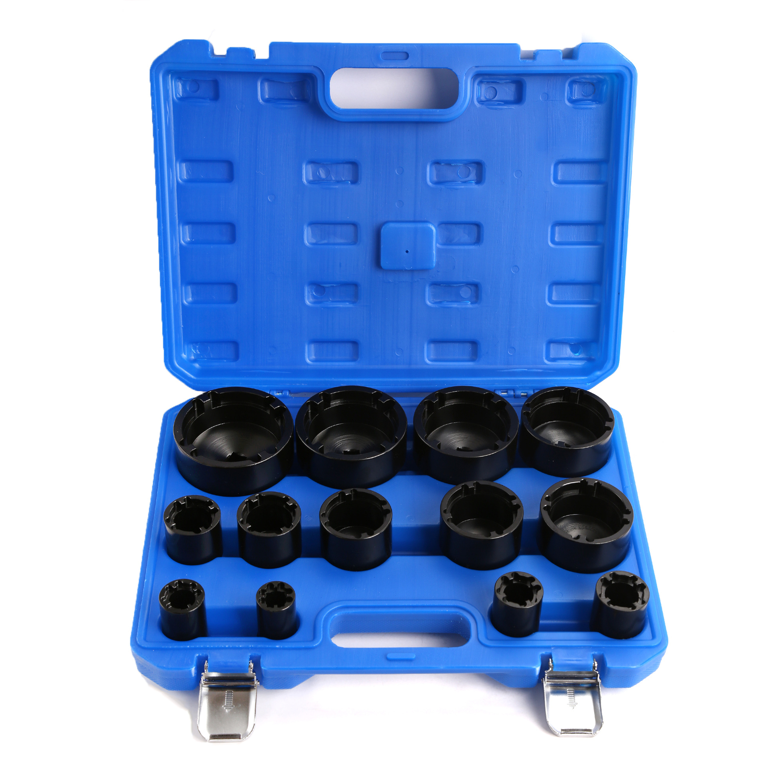 13pc 1/2″ Dr Grooved Locknuts Sockets Set, 60mm Long Deep Internal Teeth 18-80mm