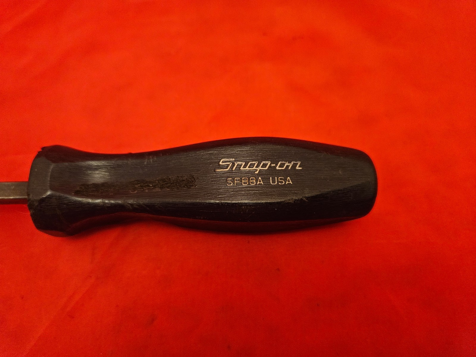 Snap-on SPB8A 7.5″ Curved Head Pry Bar Prybar Black Hard Handle USA S9