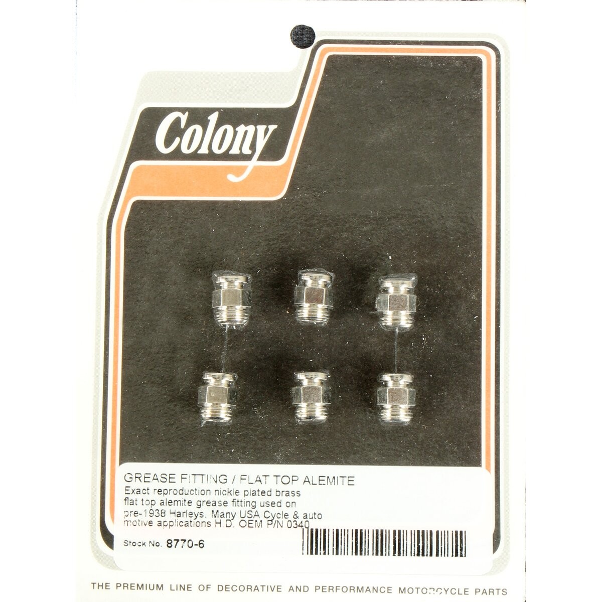 Colony Flat Top Alemite Nickel Plated Grease Fitting – 8770-6