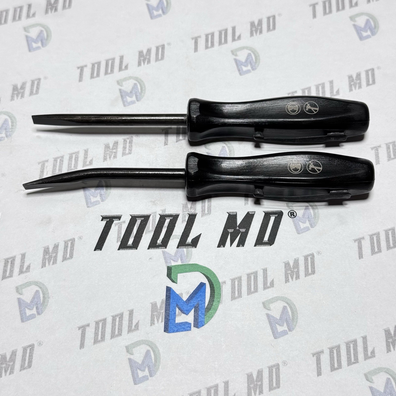Snap-on Tools USA NEW 2pc BLACK 5″ Straight Bent Mini Pocket Prybar PBMS5 PBMB5