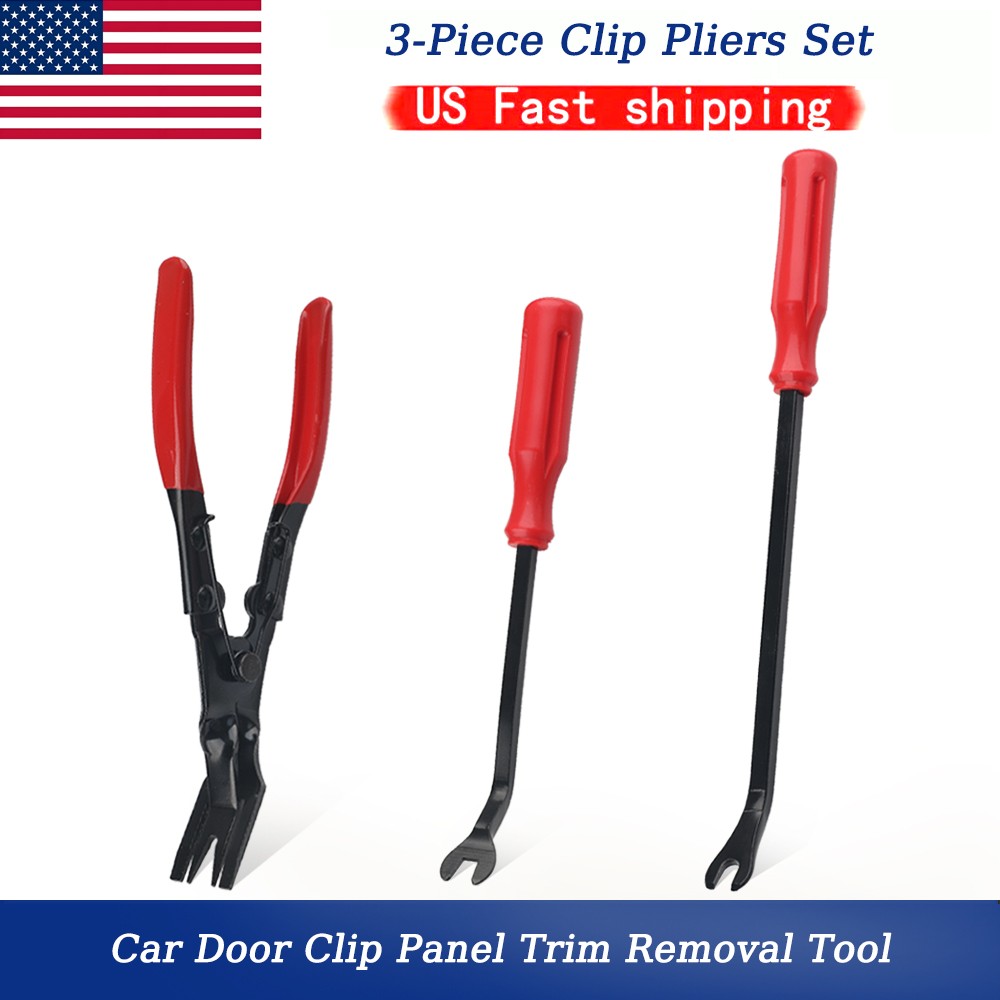 3 Pcs Clip Remover Tool, Clip Pliers Set Fastener Removal Tool , Auto Trim Remov