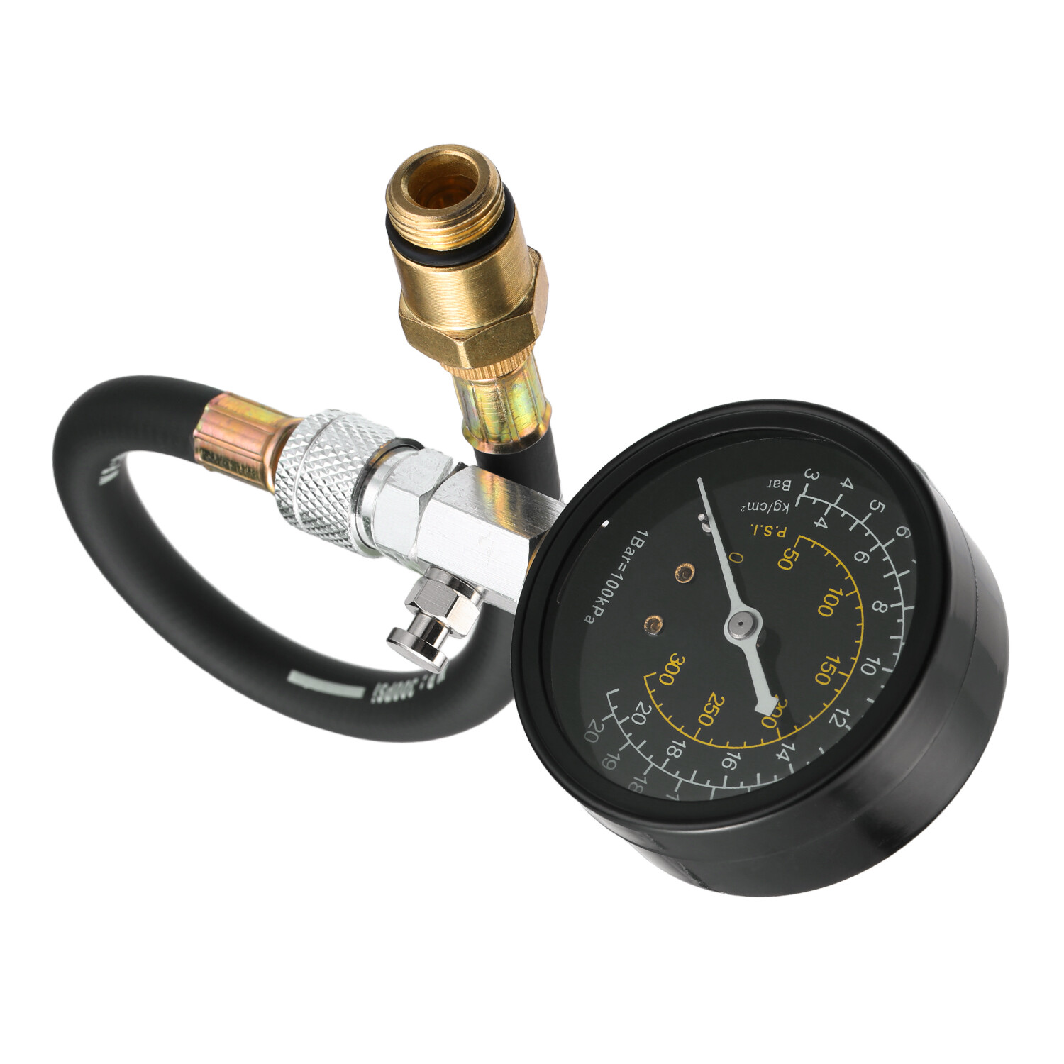 300PSI Engine Cylinder Compression Gauge Tester Kit Gas Diagnostic Tester Set US