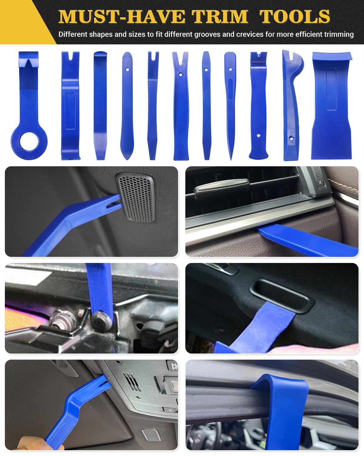 Trim Removal Tool 120pcs Car Panel Door Audio Removal Tool Kit Auto Clip Pliers