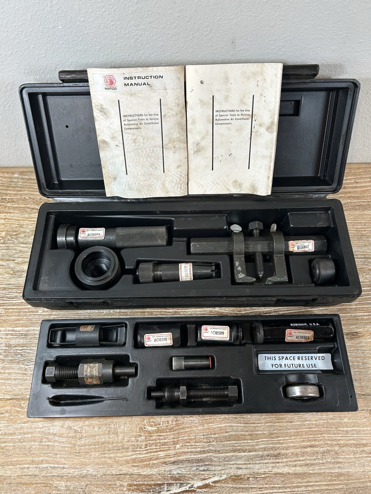 Matco Tools / Robinair 10500 GM AC Compressor Service Tools Kit W/case Free Ship