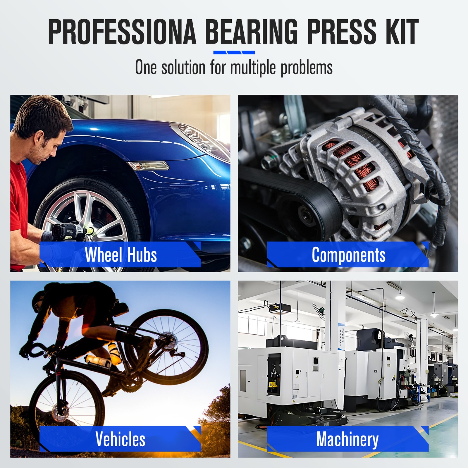 New Bearing Press Kit Bearing Race and Seal Driver Set Installer Universal Tool