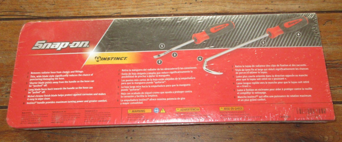 Snap On Tools Instinct SGA102BR 2 pc Wide Tip Radiator Hose Pick Set Red NOS