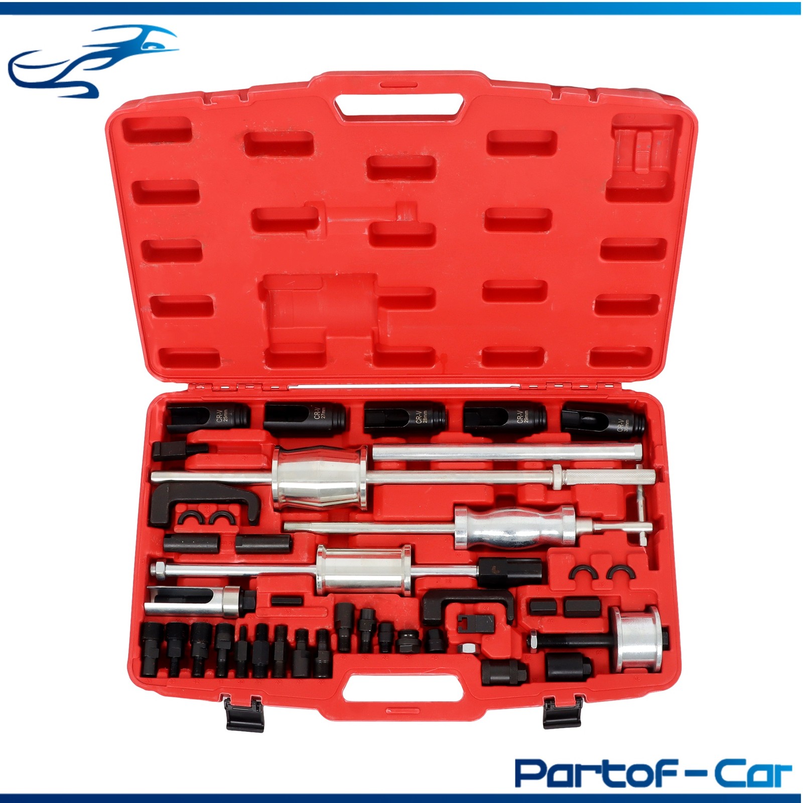 40Pcs Diesel Injector Remover Slide Hammer Puller Extractor Kit Complete Tool