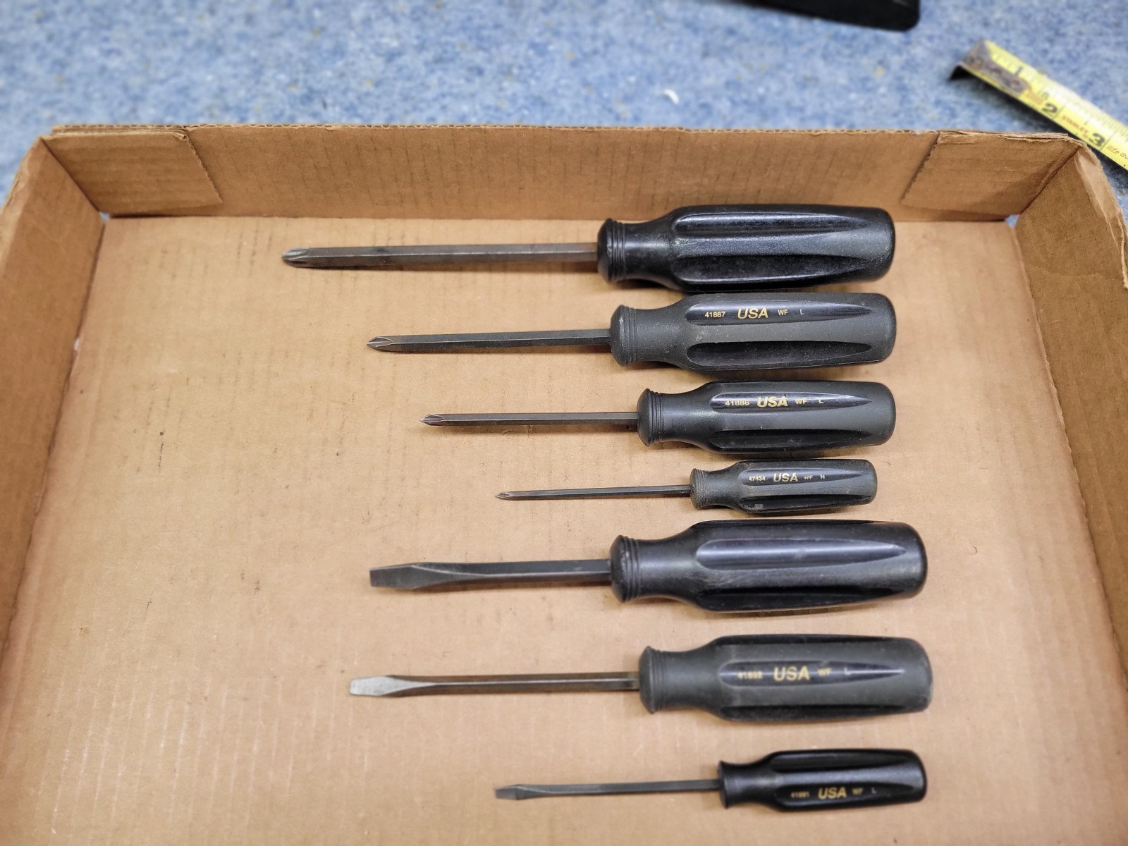 Craftsman Professional 7-Piece Black Handle Screwdriver Set / Lot