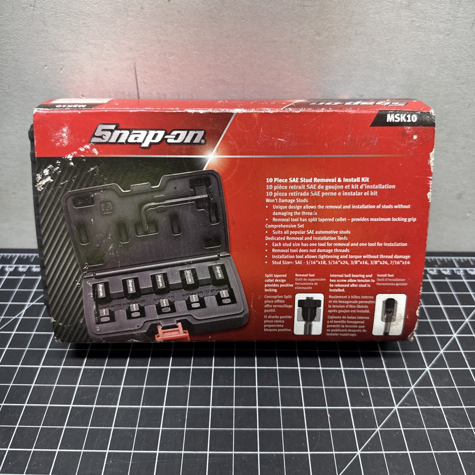 Snap-On MSK10 10 Piece SAE Stud Removal And Install Kit H1