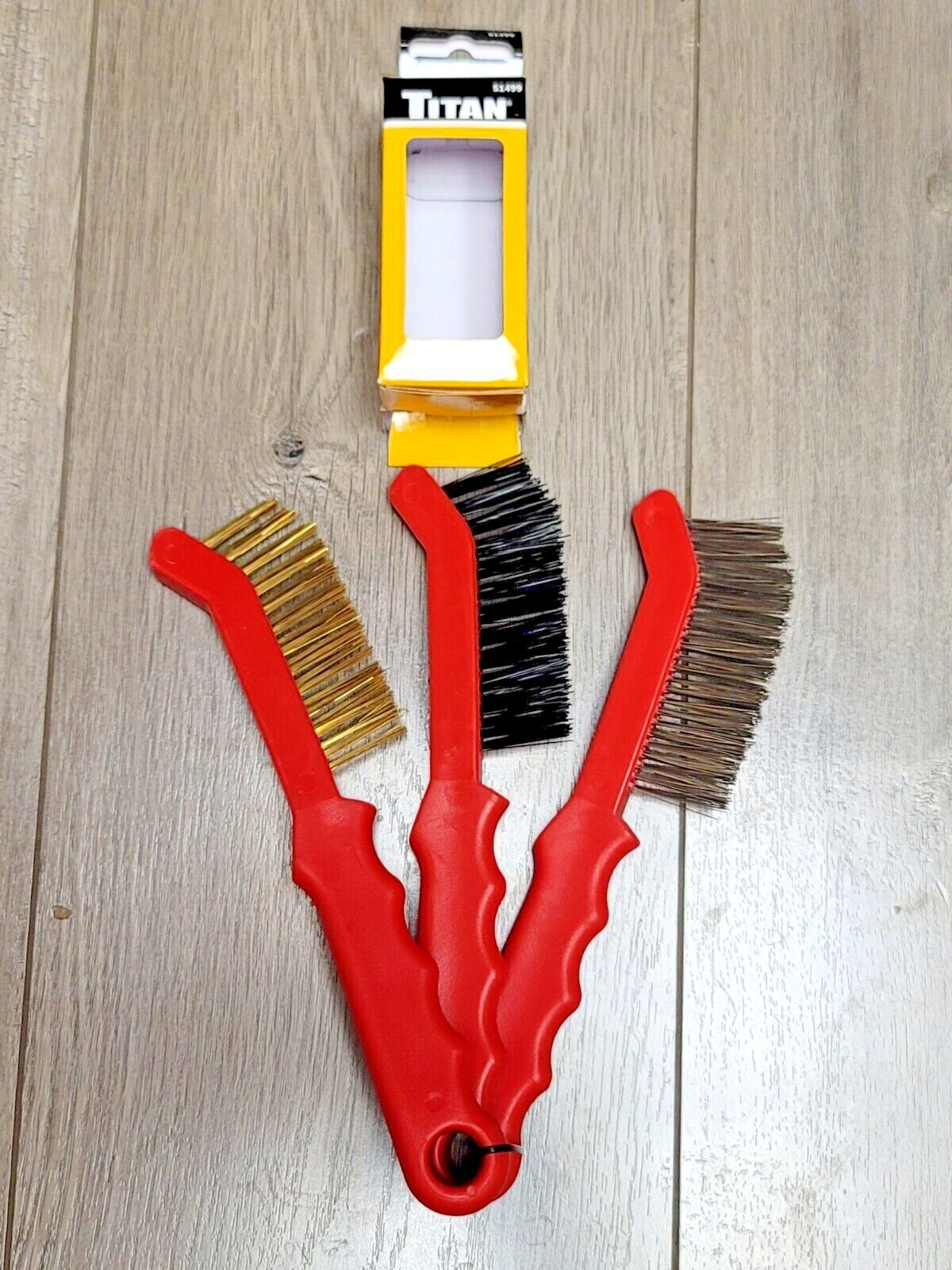 Titan 3pc Brake Caliper Brush Set: Stainless Steel, Brass & Soft Plastic #51499