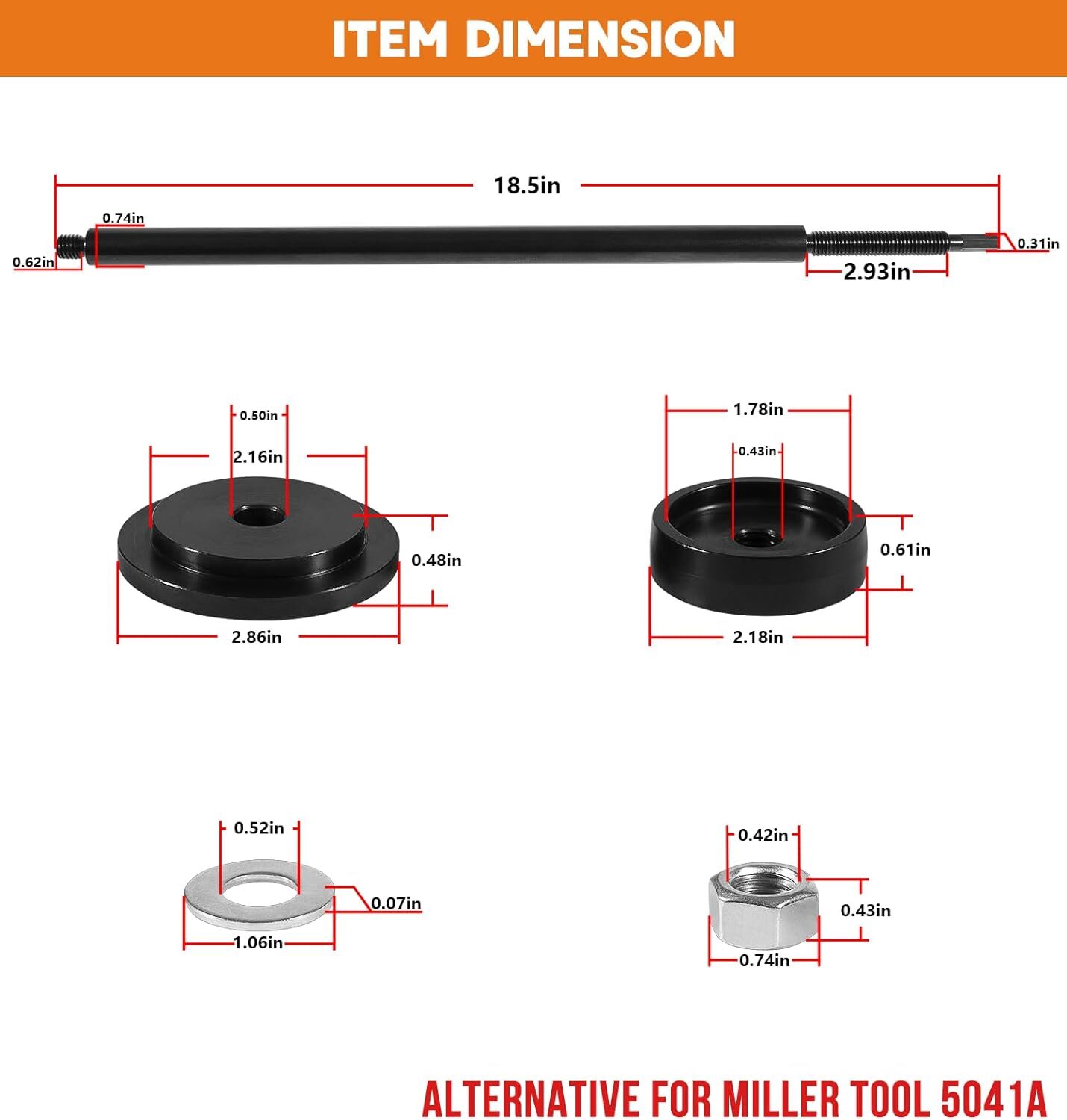 5041A 5041 Front Axle Seal Installer Tool for Dana 44/60 for Chrysler Dodge Jeep