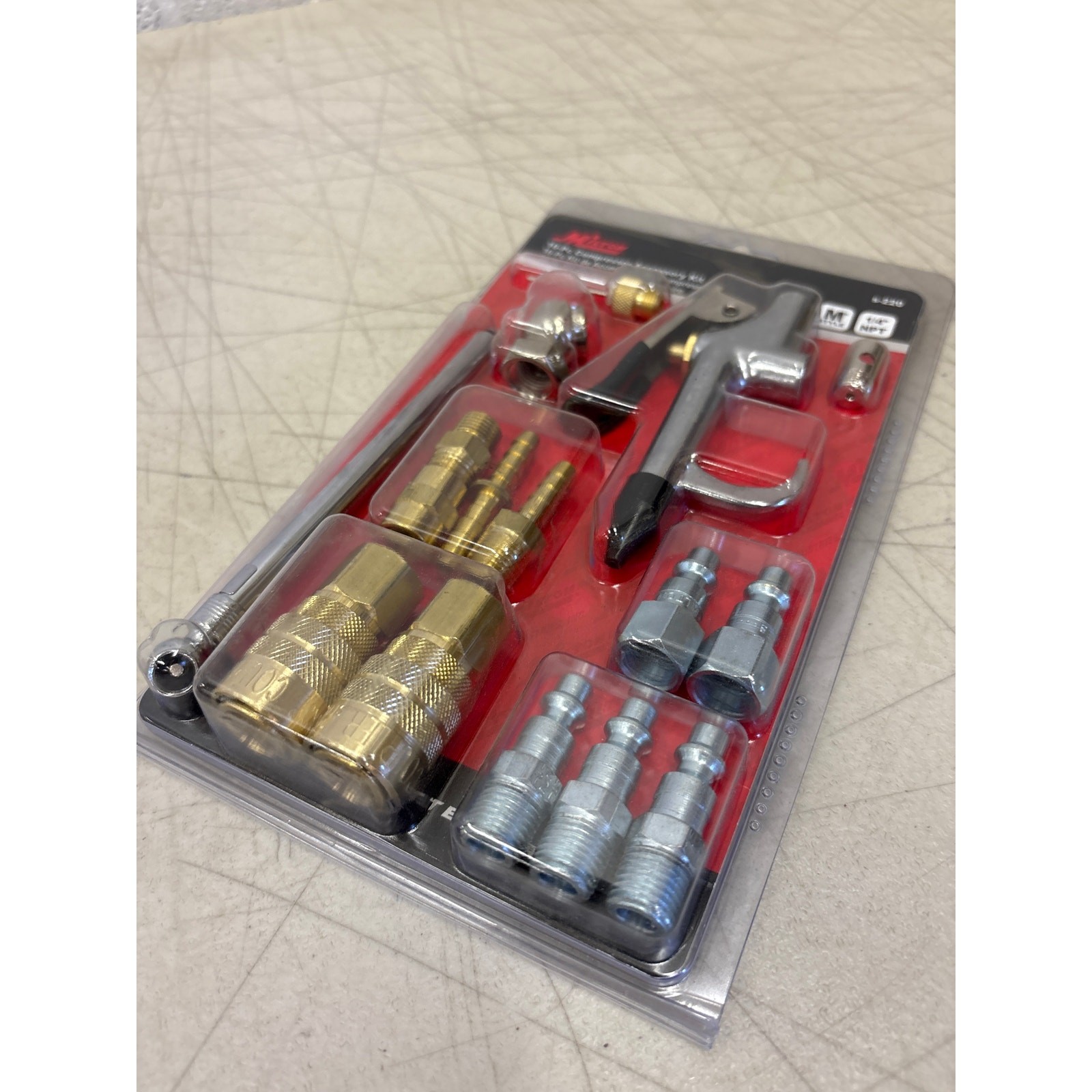 Milton Industries M Style 1/4″ NPT Compressor Starter Kit – 16 Piece, Air Tools