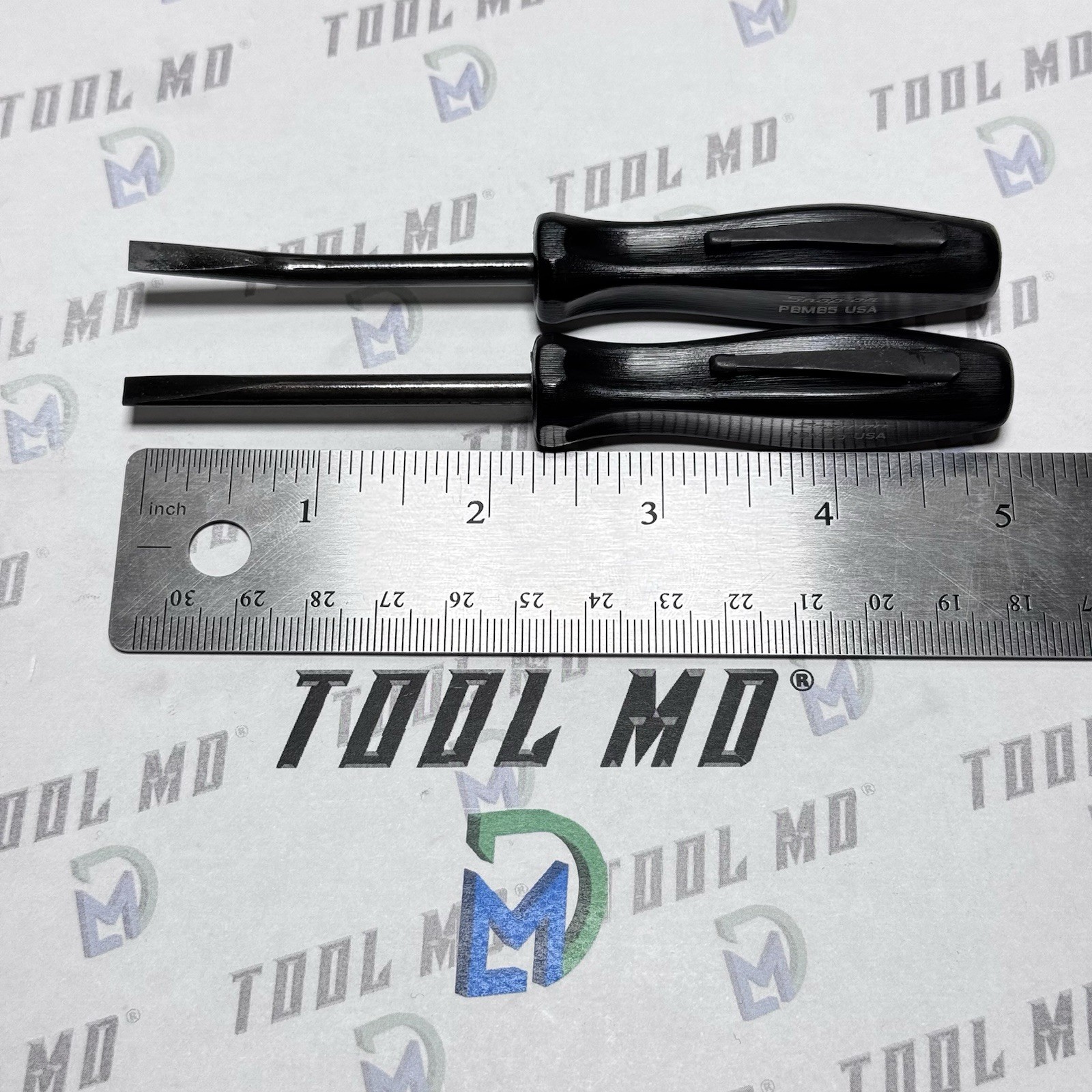 Snap-on Tools USA NEW 2pc BLACK 5″ Straight Bent Mini Pocket Prybar PBMS5 PBMB5