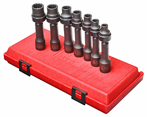Sunex Tool 2696 7 Piece 1/2″ Drive Sae Drive Line Impact Socket Set
