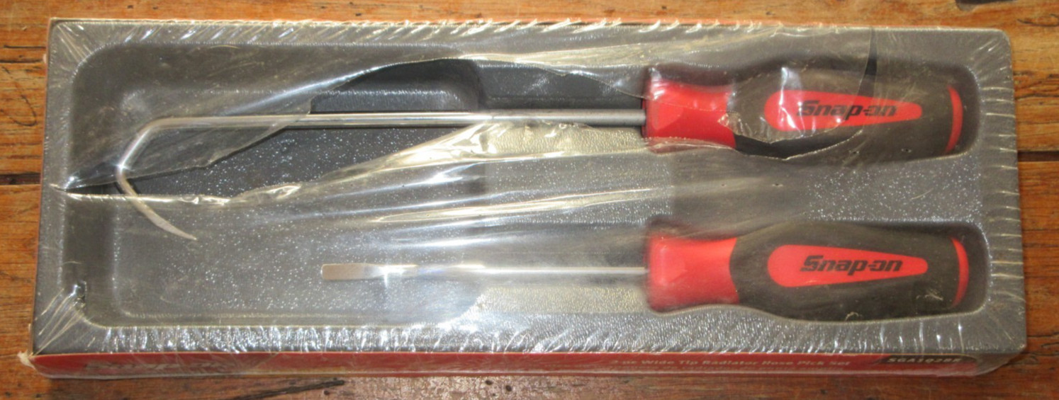 Snap On Tools Instinct SGA102BR 2 pc Wide Tip Radiator Hose Pick Set Red NOS