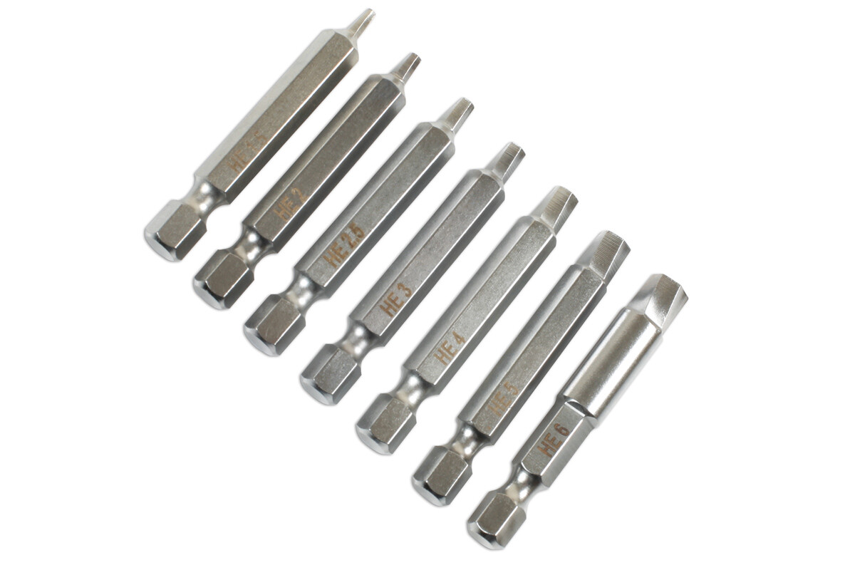 Laser Tools 6844 Hex Allen Key Bolt Screw Extractor Tool Set 7 Piece 1.5mm – 6mm