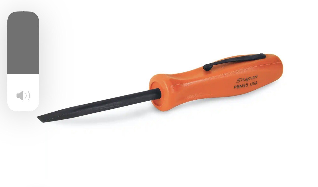 Snap on mini pocket pry/ flat tip bar in Orange NEW