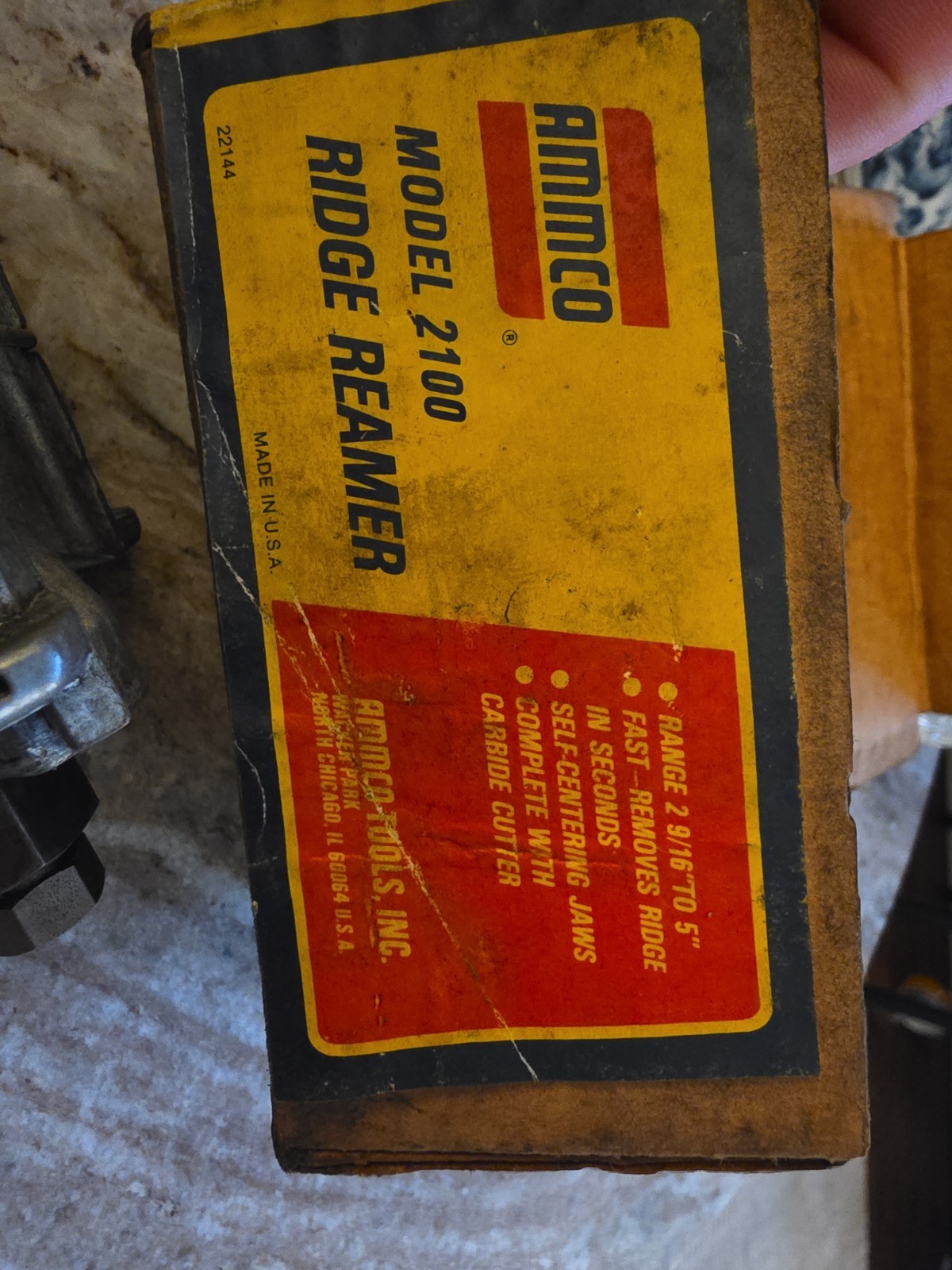 Vintage Box Ammco Model 2100 Ridge Reamer Tool Range 2 9/16” to 5 USA 261482