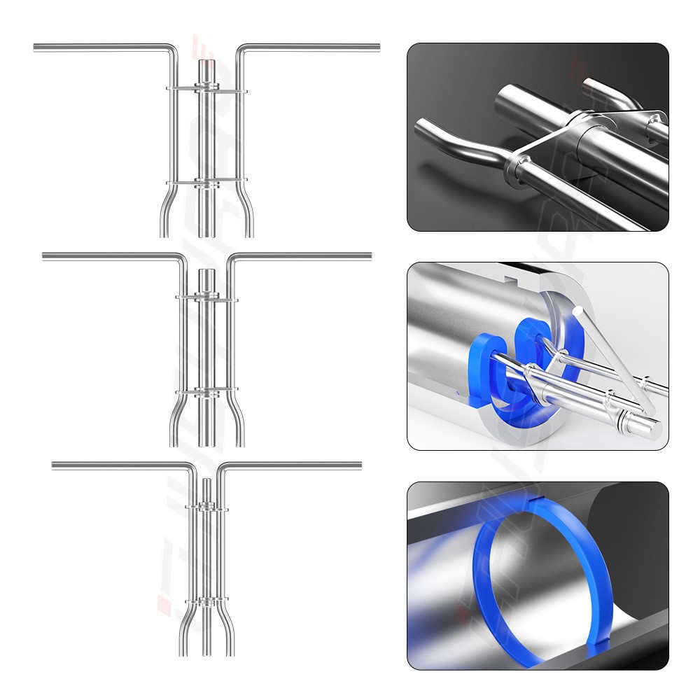 3X Hydraulic Cylinder Piston Rod Seal U-Ring Installation Tool Kit Universal US