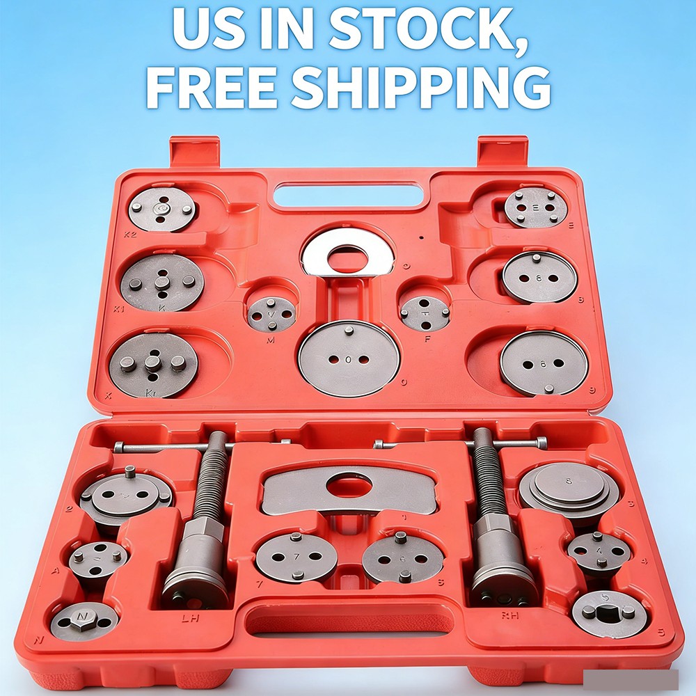 Universal 22pc Disc Rewind Auto Tool Set Brake Caliper Piston Wind Back Tool Kit