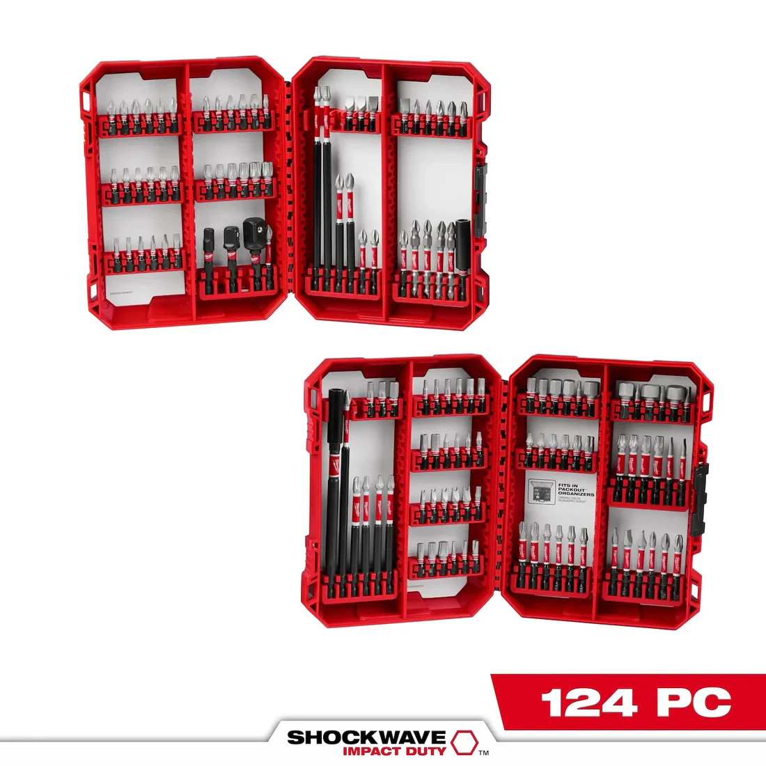 Milwaukee 48-32-4034 124PC SHOCKWAVE™ Impact Duty Auto Bit Set + FREE 43PC Set