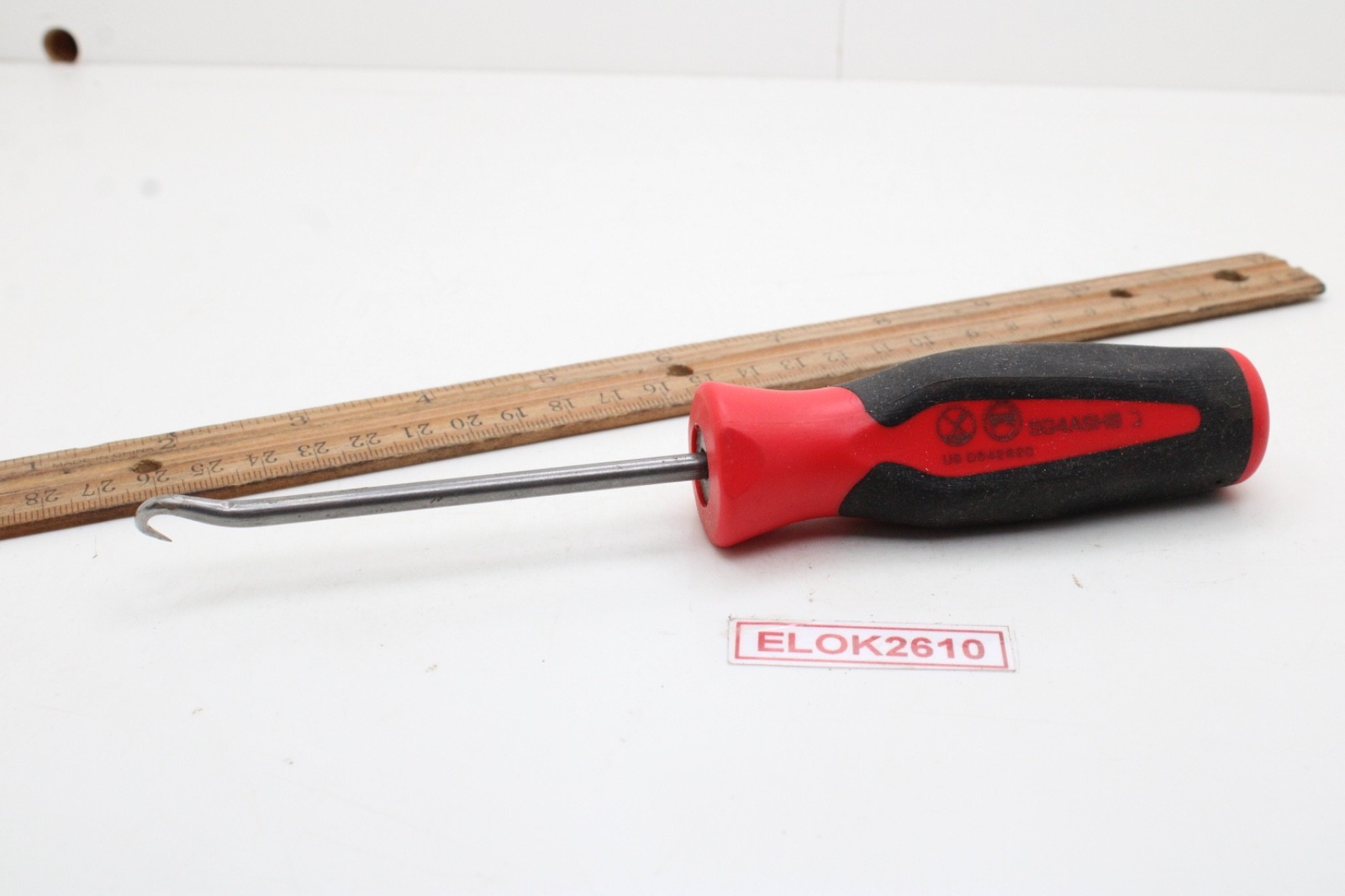 Snap-on SG4ASHB 8″ RED Soft Grip Large Red/Black Handle Heavy-Duty Hook Pick USA