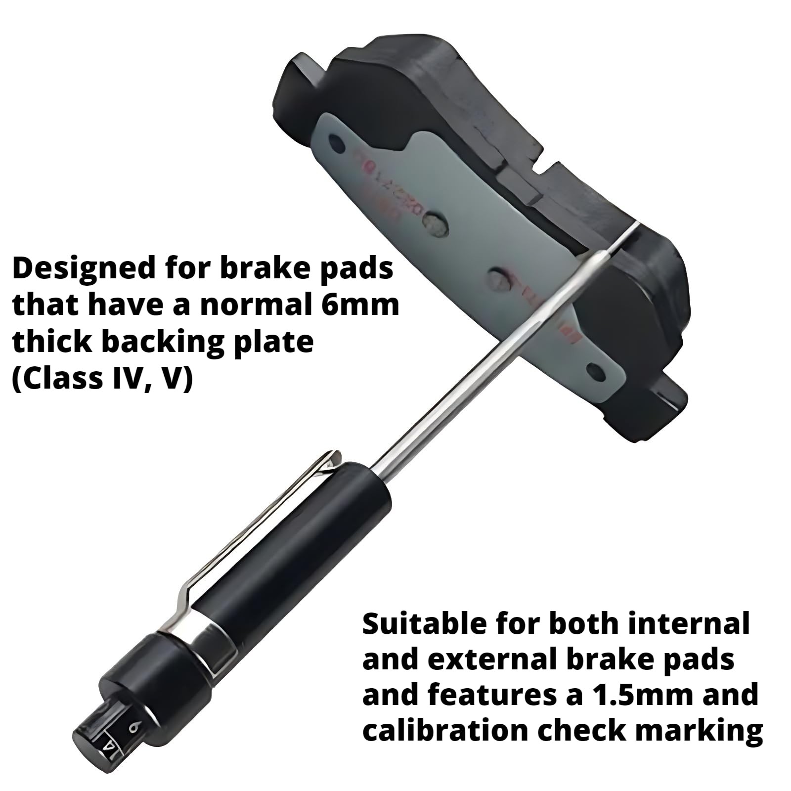 Brake Pad Thickness Gauge Measure Tool Detection Pen Scale Tire Tread Depth