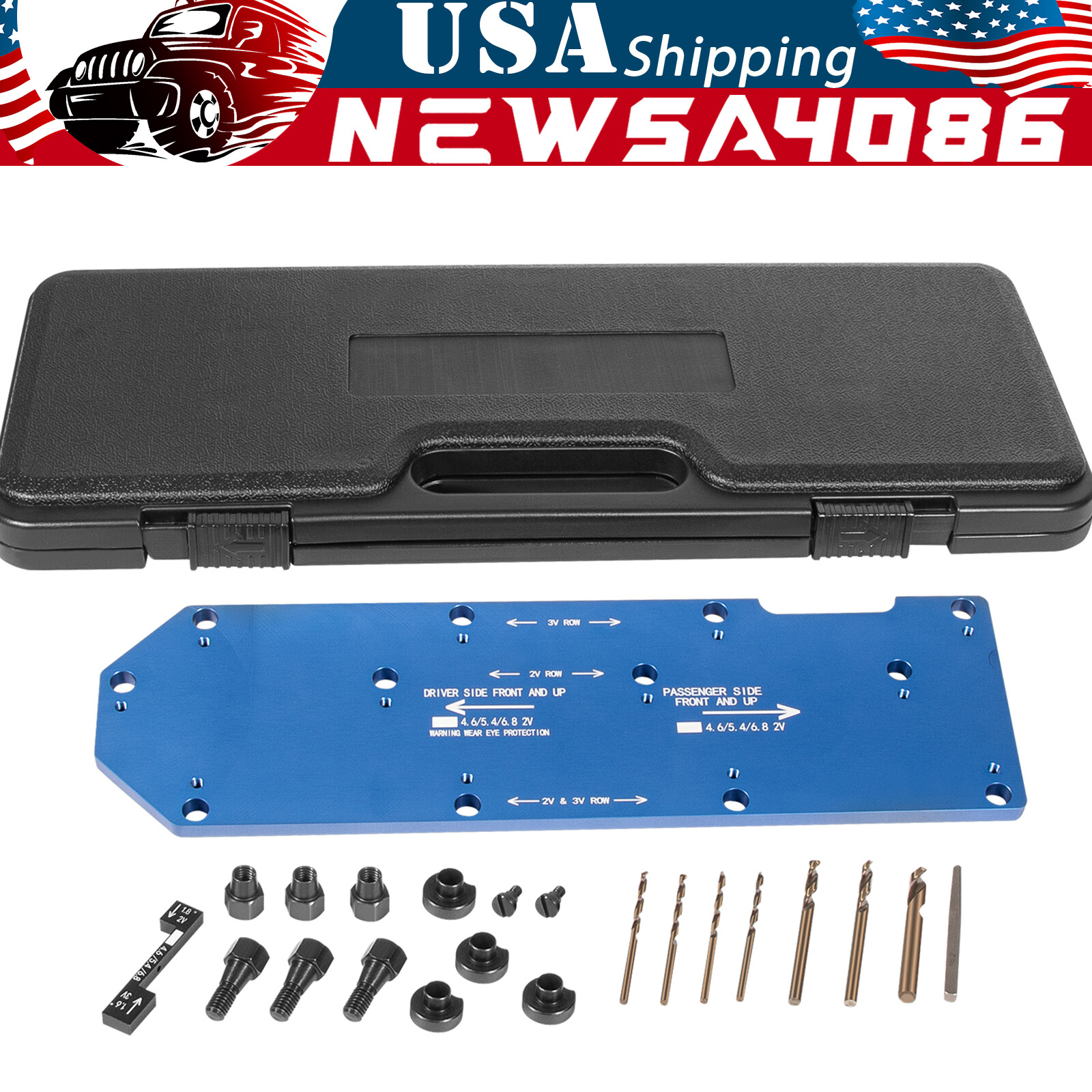 71600 Manifold Drill Template for FORD 4.6L, 5.4L & 6.8L V10 2 Valve 3 Valve