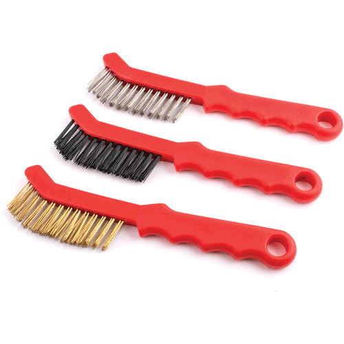 Titan 3pc Brake Caliper Brush Set: Stainless Steel, Brass & Soft Plastic #51499