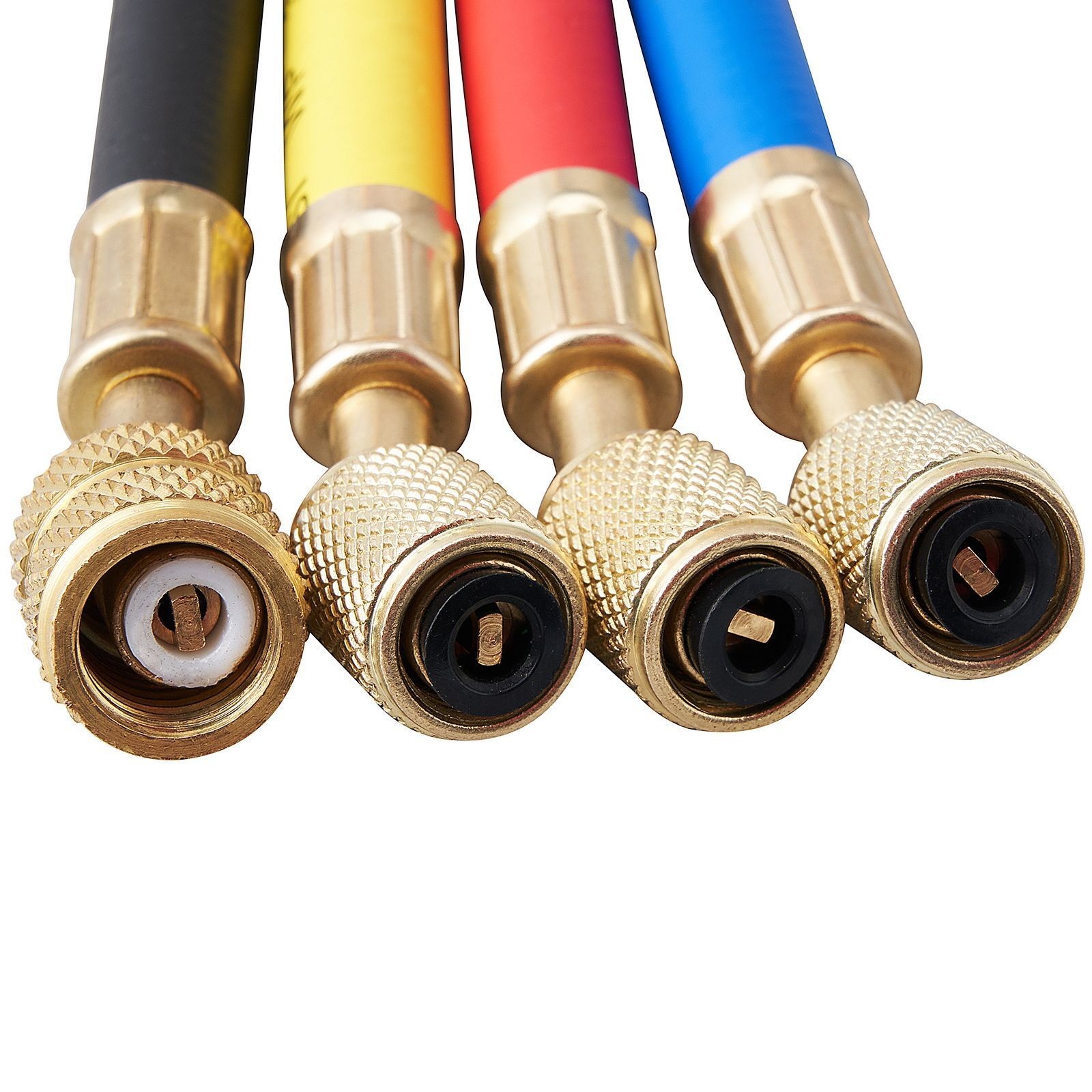 4-Way AC Manifold Gauge Set R134A R22 R12 R410A, 5ft Hoses for Auto RV