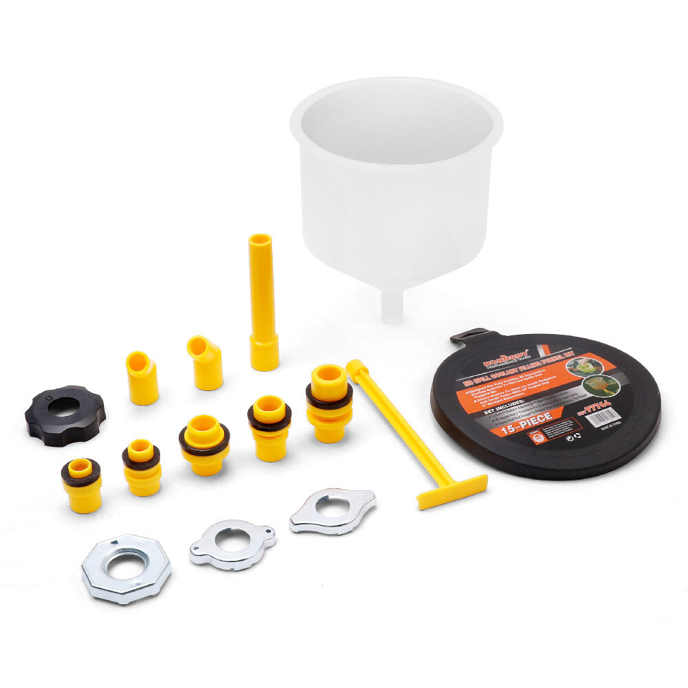 HORUSDY Spill Proof Radiator Coolant Filling Funnel Kit Car Auto Fluid Cooling S