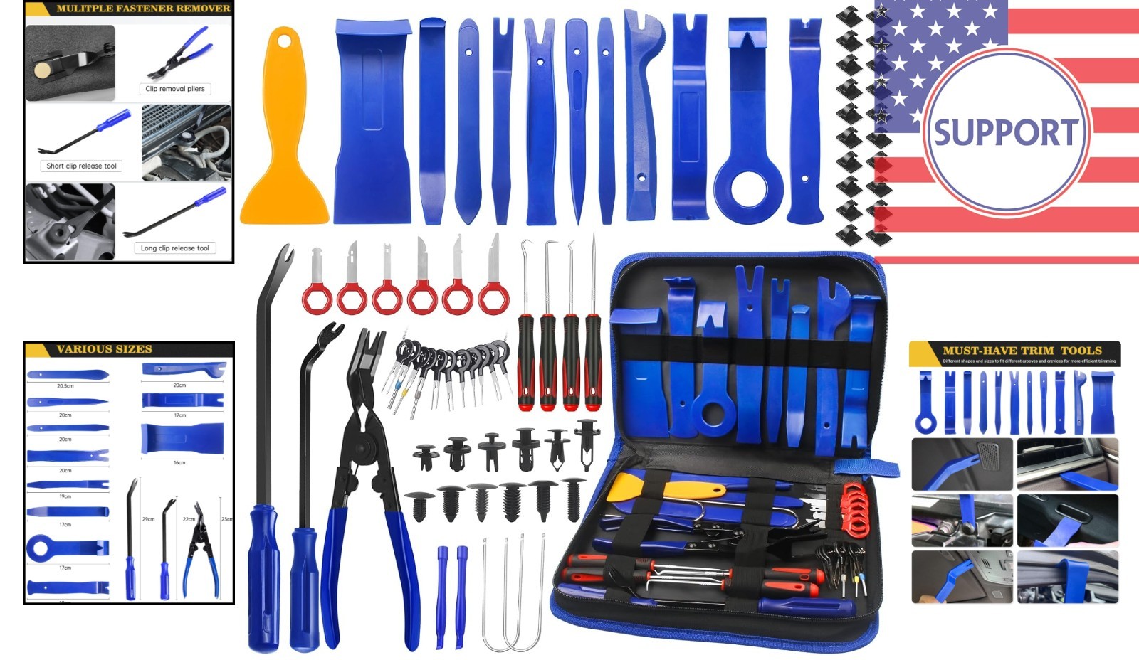 Complete 120 PCS Automotive Trim Removal Set for Easy Panel & Audio Installation