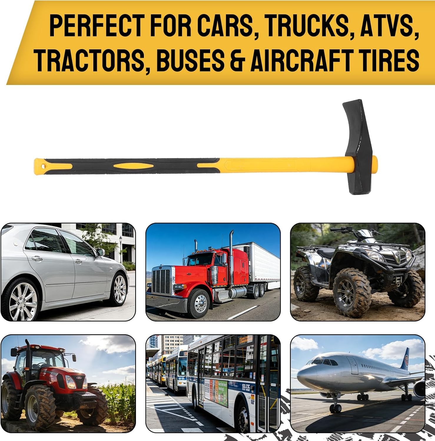 Heavy Duty Tire Bead Breaker Wedge Duck Billed 36 in Tire Hammer for Tire Remova