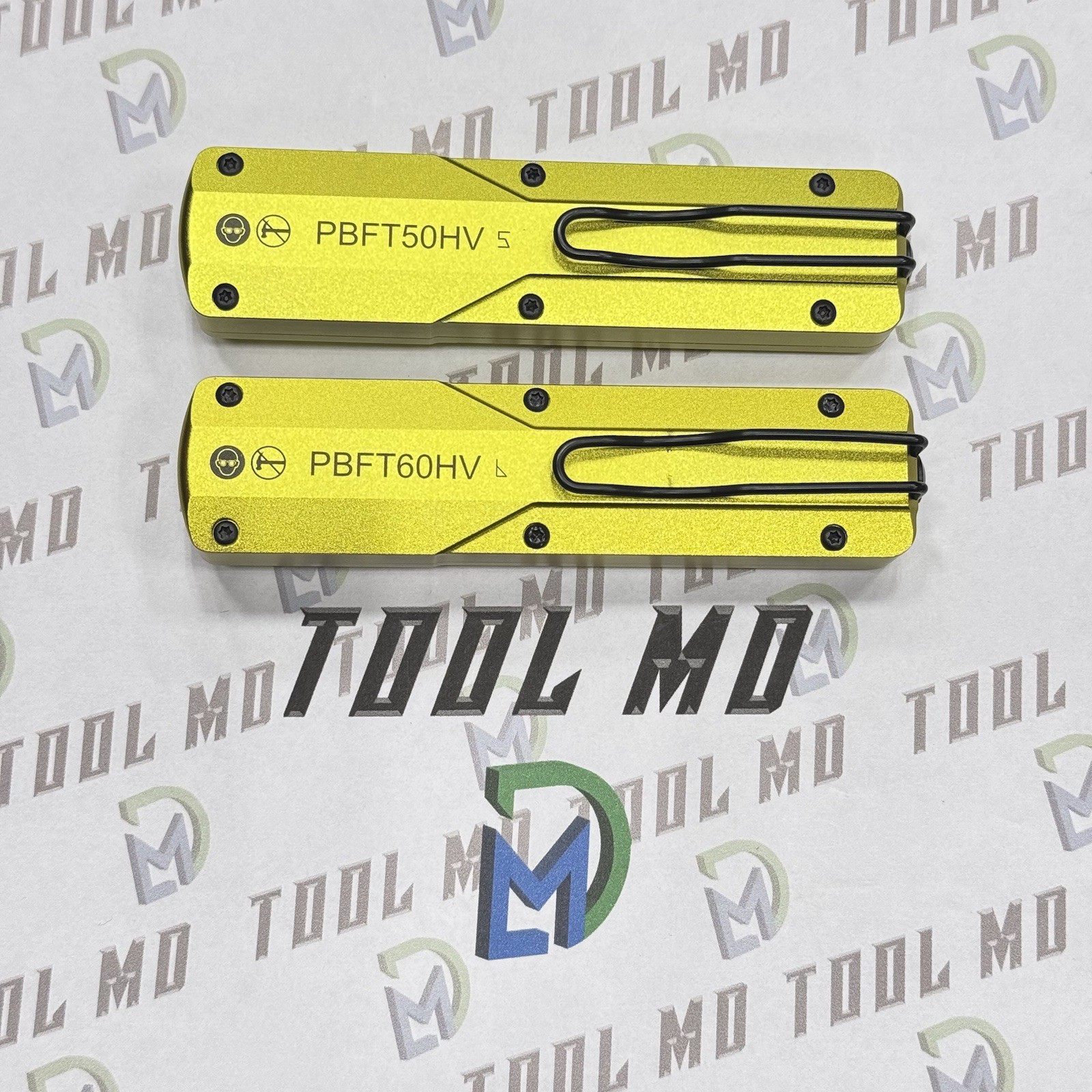 Snap-on Tools 2pc HI VIZ Out The Front Retractable Pry Tool Set PBFT50 PBFT60